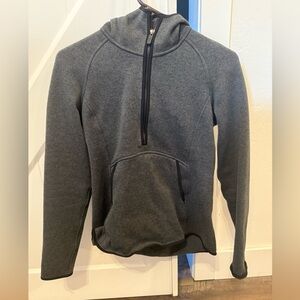 lululemon women’s fleece and thank you pullover gray hoodie 6